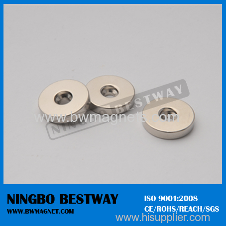 N42 Neodymium Magnet with Countersunk Hole/Ni coating