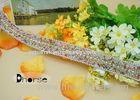 Colorful Iron On Decorative Beaded Rhinestone Trim For Ladies Garments