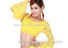 Yellow Rose Lace Sexy Belly Dancing Bra Tops Women Bellydance Costumes Egypt