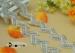 Leaf shape Iron On Beaded Trims For Wedding Gowns , Rhinestones Trim By The Yard