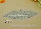 Custom Sew On Bling Rhinestone Beaded Applique For Wedding Dress