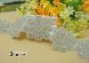 Handmade Flower Design Iron On Decorative Crystal Bridal Trim For Wedding Dress