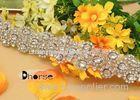 Handmade Bling Bling Crystal Bridal Rhinestone Beaded Trim For Wedding Dress