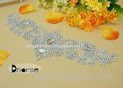 Silver Beaded Crystal Rhinestone Applique For Wedding Decoration
