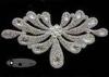 Silver Beaded Trims For Wedding Gowns , Bridal Trim By The Yard