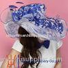 Wide Brim Funny Lady Organza Hats , Ladies Sinamay Hats