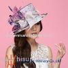 Pretty Broach Organza Sun Hats With 57 CM , womens vintage hats