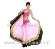 Chiffon Embroidered Belly Dancing Skirts Practice Performance Costumes In Purple