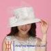 White Broach Organza Sun Hats With 57 CM For Adults Female CE