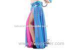 Two Layer Slit Blue And Red Belly Dance Circle Skirt Length 92 cm / 36 inch