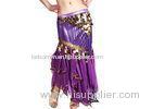 Performance Gypsy Belly Dancing Skirts With Coins , Length 93 cm / 36.5 Inch