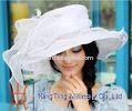 Handmade breathable Sinamay Organza Womens church hats for t - show