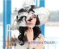 fancy Party / Wedding Big Brim Organza Hats With Overlocked Big Flower