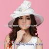 Adults White Broach Ladies Sinamay Hats / Church Party Hats