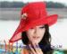 3 layers Charming Red / Pink Abaca Sinamay Ladies Hats for special occasion