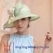 Green Fashion Ladies Sinamay Hats For Party In Summer