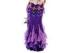 Long Purple Belly Dance Mermaid Skirt Styles , Girl Belly Dance Practice Costumes