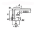 BSP female 90 degree cone hydraulic fitting 22691K