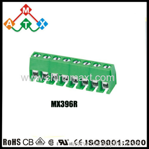 right angle PCB Screw Terminal Blocks Euro Terminal Block 3.96mm