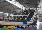 Colored Fire Retardant Commercial Inflatable Giant Slide With Pool