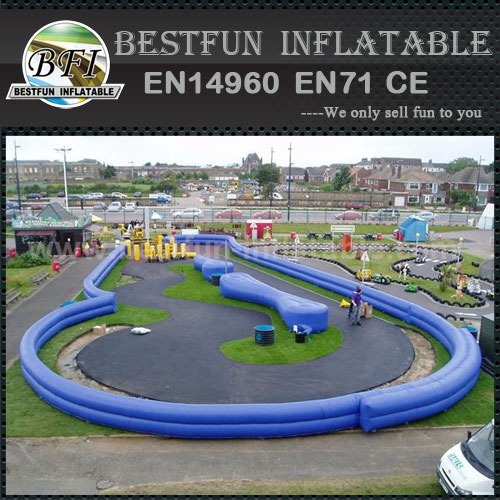 Outdoor inflatable car road racing track