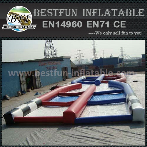 Inflatable zorbing ball race track