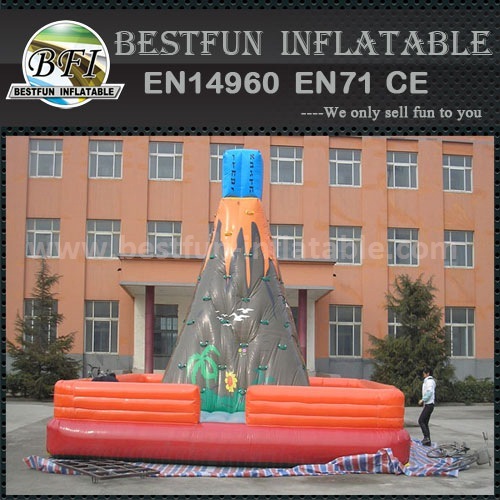 Inflatable rock climbing wall volcano mountain