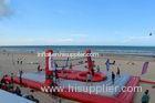 Huge Inflatable Beach Toys Blow Up Volleyball Court With Logo Printing