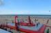 Huge Inflatable Beach Toys Blow Up Volleyball Court With Logo Printing