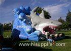Durable Logo Printing Animal Design Inflatable Shark Water Slide For Kids