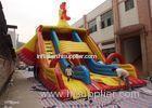 Big Commercial Inflatable Slide , Cock Inflatable Double Slip And Slide