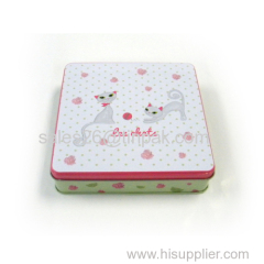 Lovely square tin case for gift card