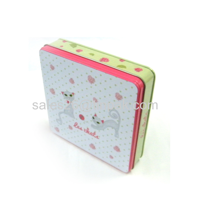 Lovely square tin case for gift card