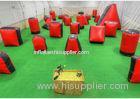 Outdoor Shooting Inflatable Sport Games , Red PVC Inflatable Paintball Guns