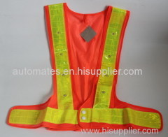 reflective LED flashing safety vest