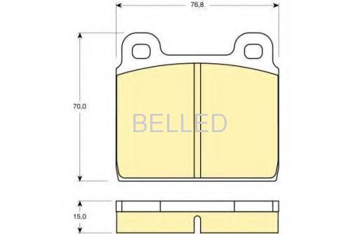 High quality brake pad for PORSCHE