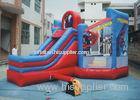 PVC Spiderman Jumping Castle / Inflatable Spiderman Bouncy Castle For Garden