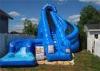 Giant Inflatable Corkscrew Water Slide / Double Inflatable Slip And Slide With Pool