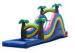 Wonderful Palm Tree Inflatable Wet Slide For Small Kids / Fun Water Slide