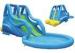 Blue Kidwise Inflatable Water Slide And Pool / Inflatable Outdoor Water Slide