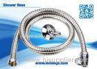 Polish / Chrome Plated Bathroom Flexible Shower Hose Double Locked S / S With Hook