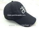 Black Microfiber Racing SportCap Long Brim With Gold Metallic Embroidery