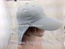 Gray Microfiber Mesh Running Hats Polyester Racing Cap with Ear Flap