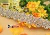 Handmade Bling Bling Crystal Bridal Rhinestone Beaded Trim For Wedding Dress