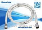 1.5m Silver PVC Netted Flexible Shower Hose With Brass Nut