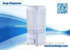White Wall Liquid Soap Dispenser PC / ABS Plastic Fits For Screws, Wall Plug