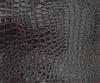 Eco - friendly PVC Black faux crocodile / Alligator fabric For Handbags