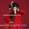 Ladies Black / White Satin Ribbon Fancy Church Hat For Party Occasion Hat