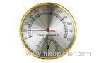 Round metal thermo hygrometer moistureproof for Turkish bath / steam bath