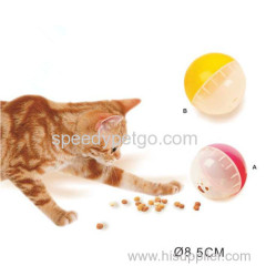 Cat food treated ball
